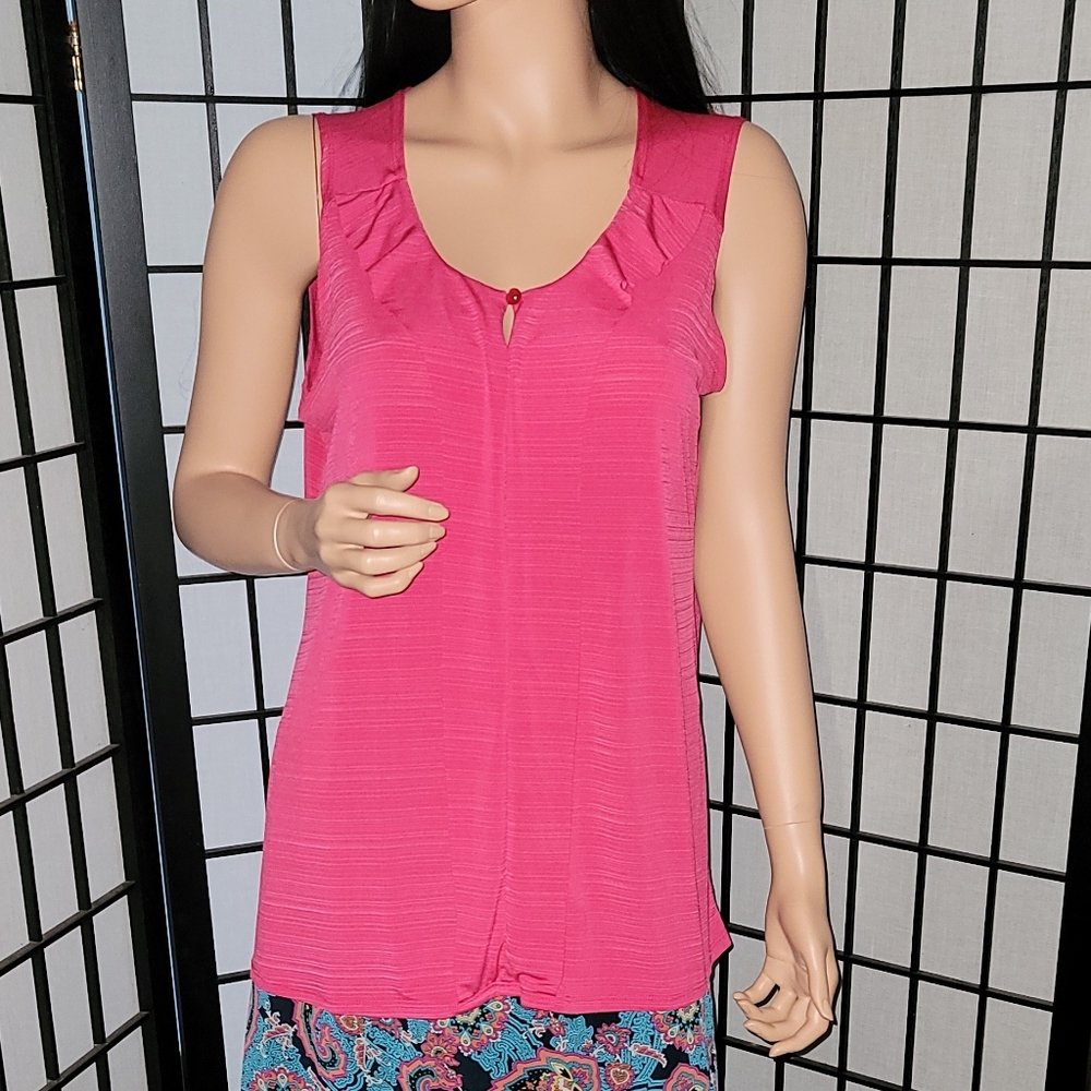 Outfit set Pink top, multi color skirt